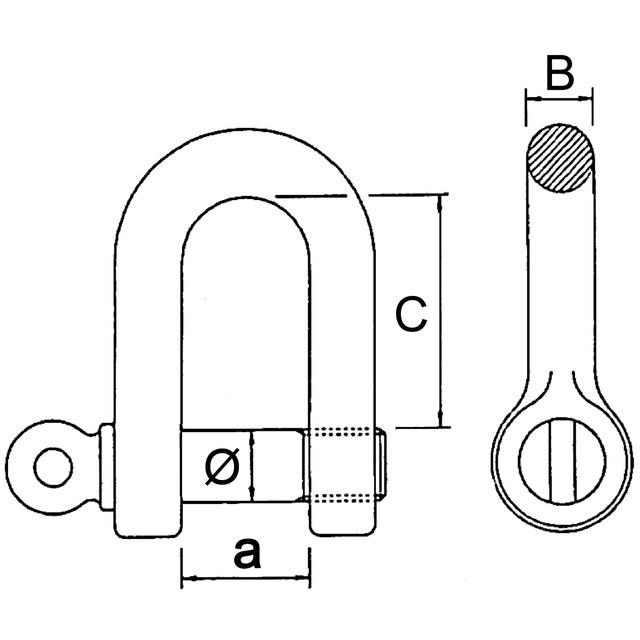 Manille Droite 19 MM Haute Resistance 3,25T référence fournisseur 1865267
